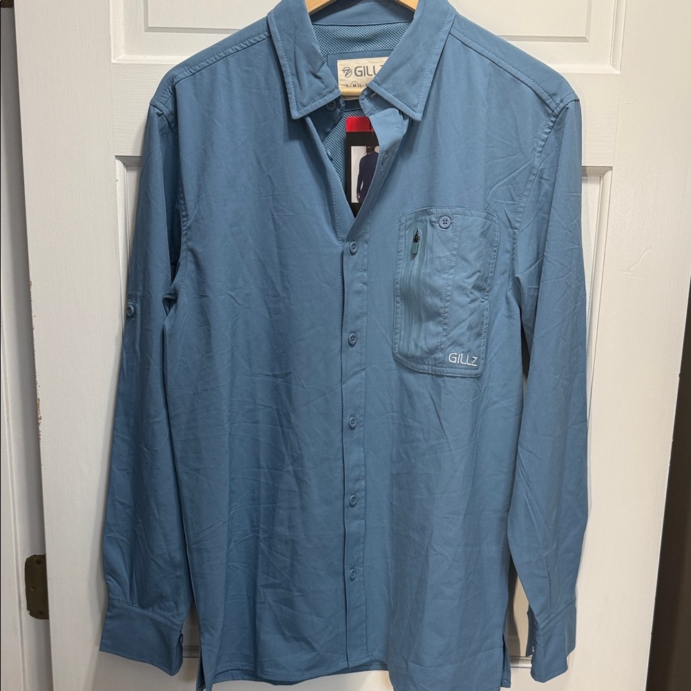 Gillz deep sea woven long sleeve fishing shirt UPF 30+
